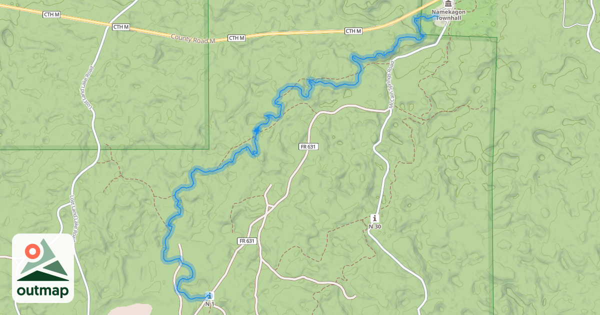 Map of Namakagon Trail