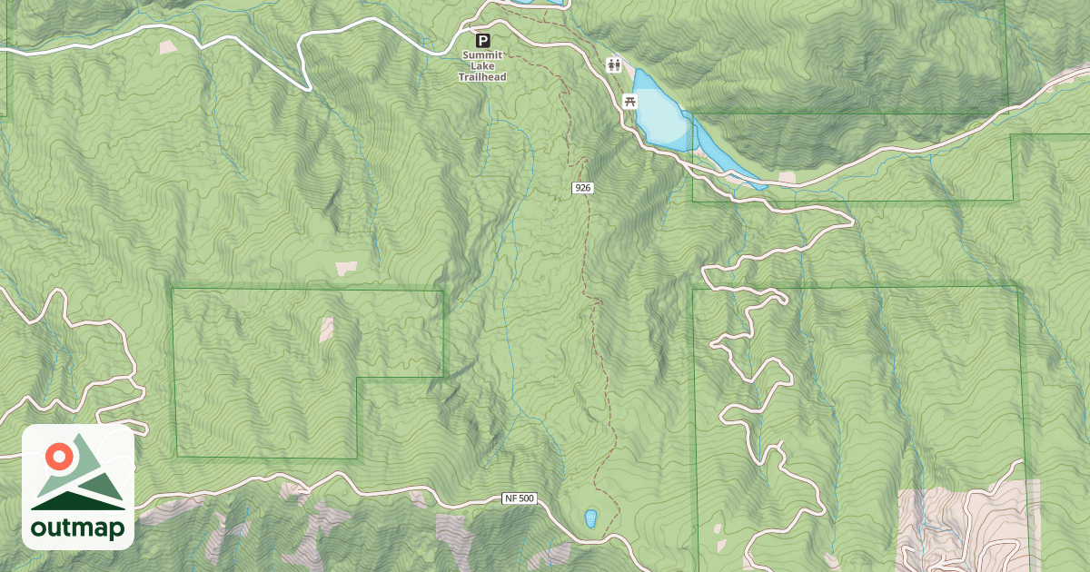 Map of Summit Lake