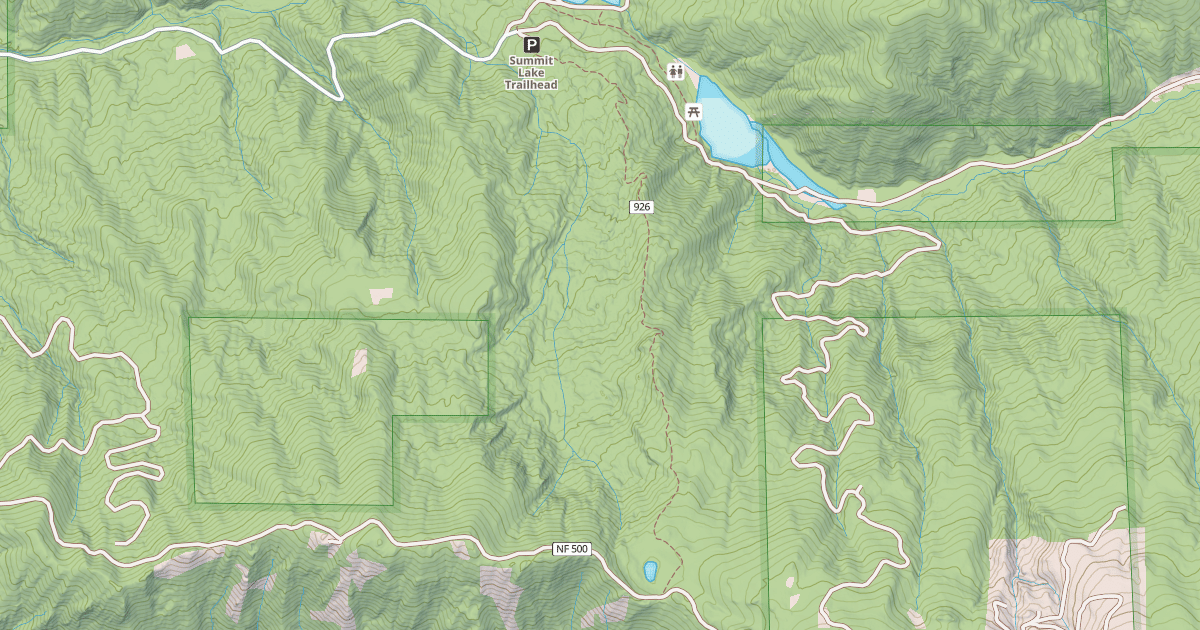 Map preview of Summit Lake