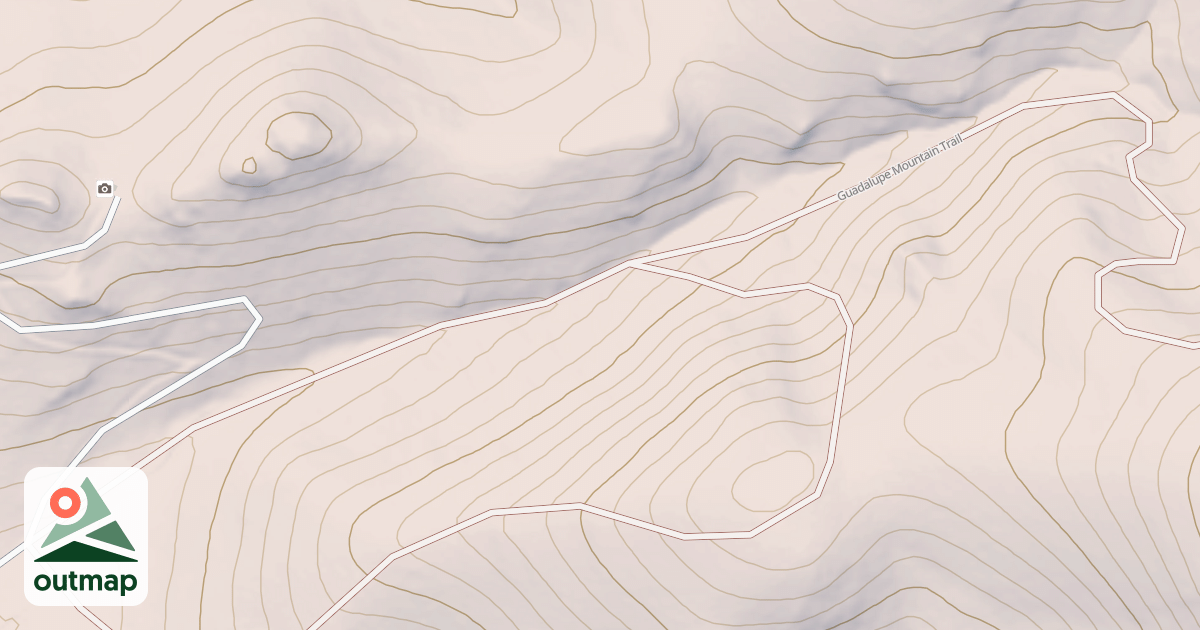 Map of Guadalupe Mountain Trail