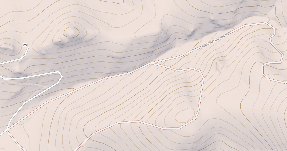 Map preview of Guadalupe Mountain Trail