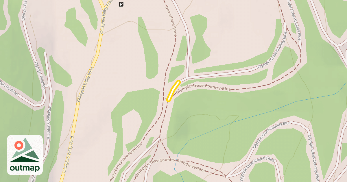 Map of Olympic Cross-Country Blue/Neverland