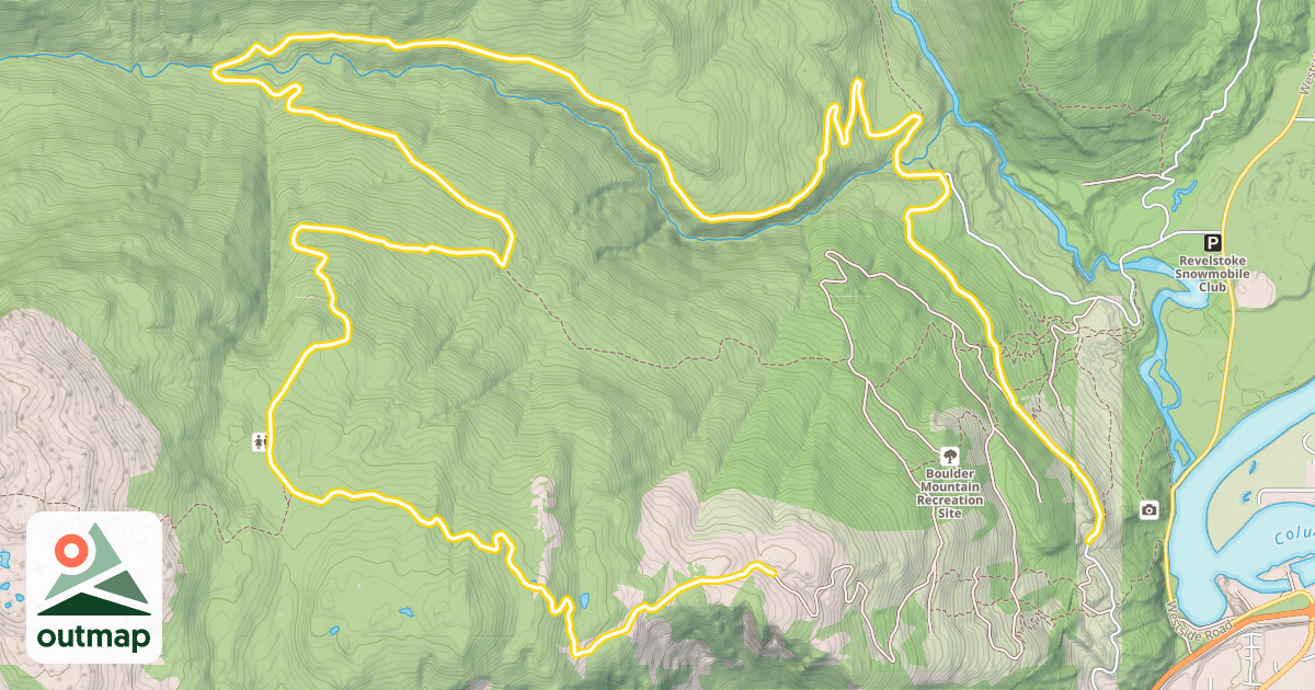 Map of Boulder Mountain Snowmobile Trails