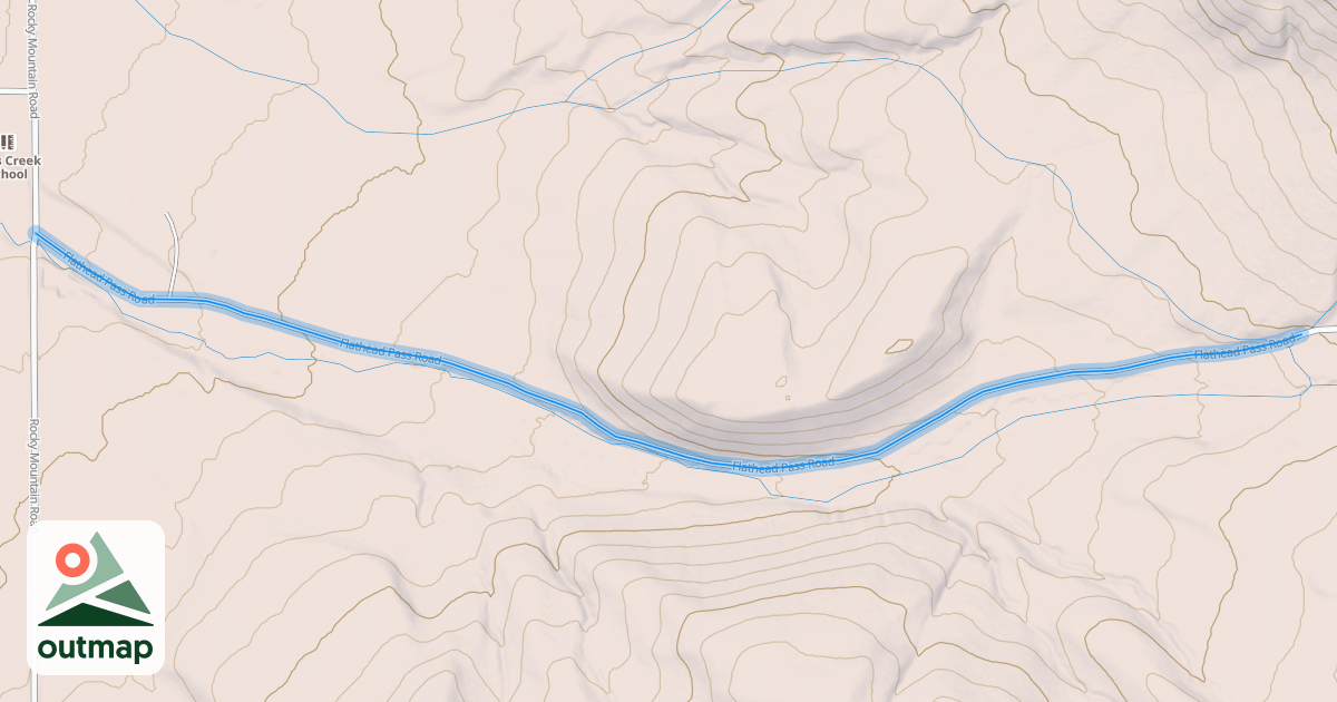 Map of Flathead Pass Road