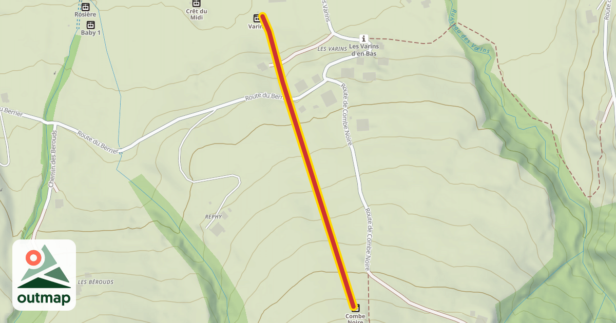 Map of Combe Noire