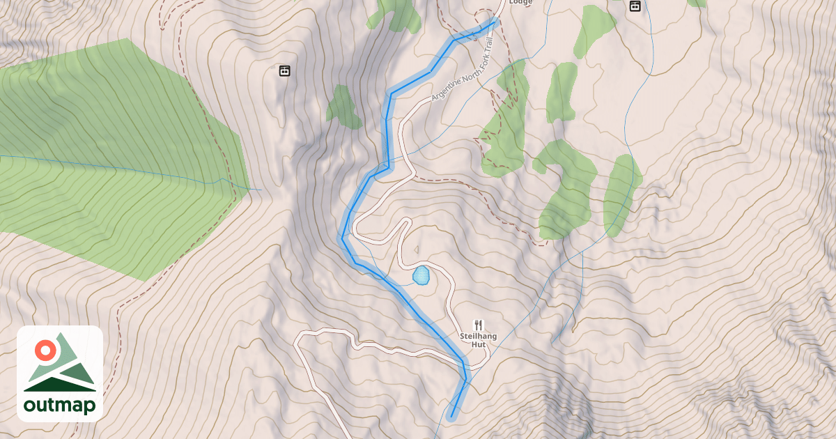 Map of Dercum's Gulch