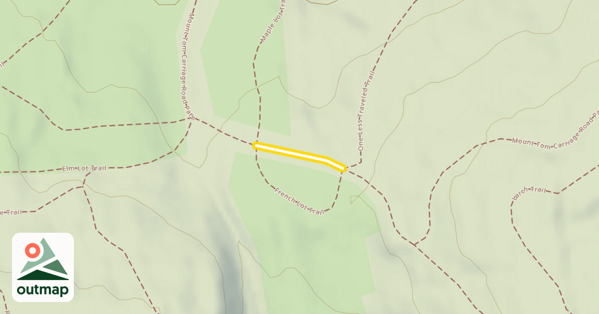 Map of Mount Tom Carriage Road Path