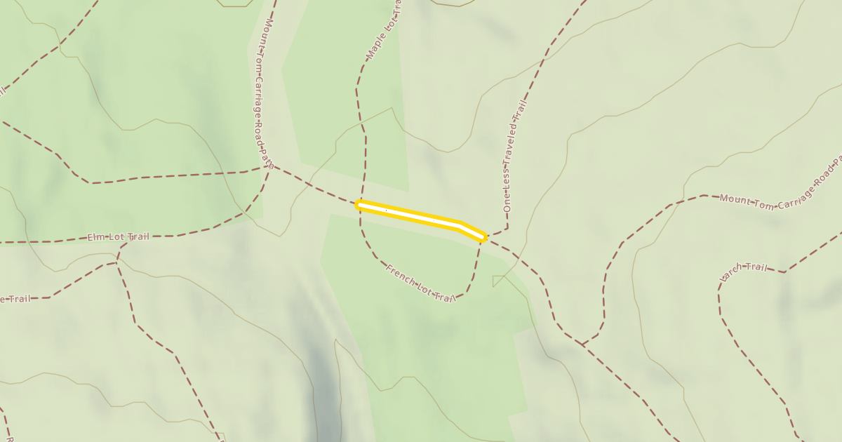 Map preview of Mount Tom Carriage Road Path