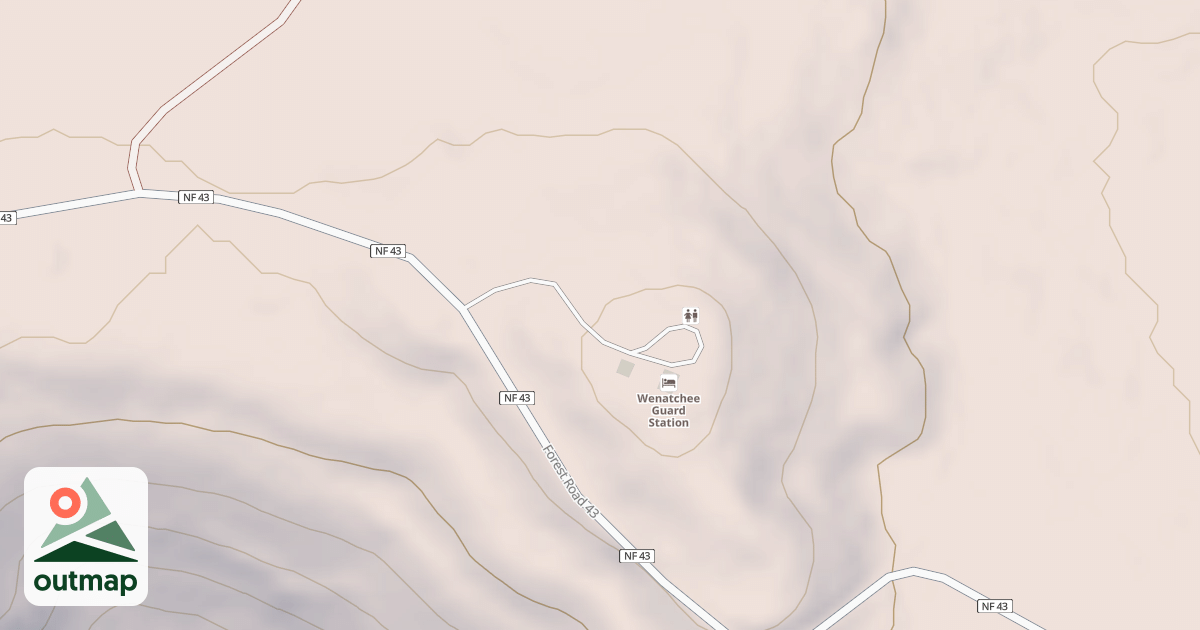 Map of WENATCHEE GUARD STATION