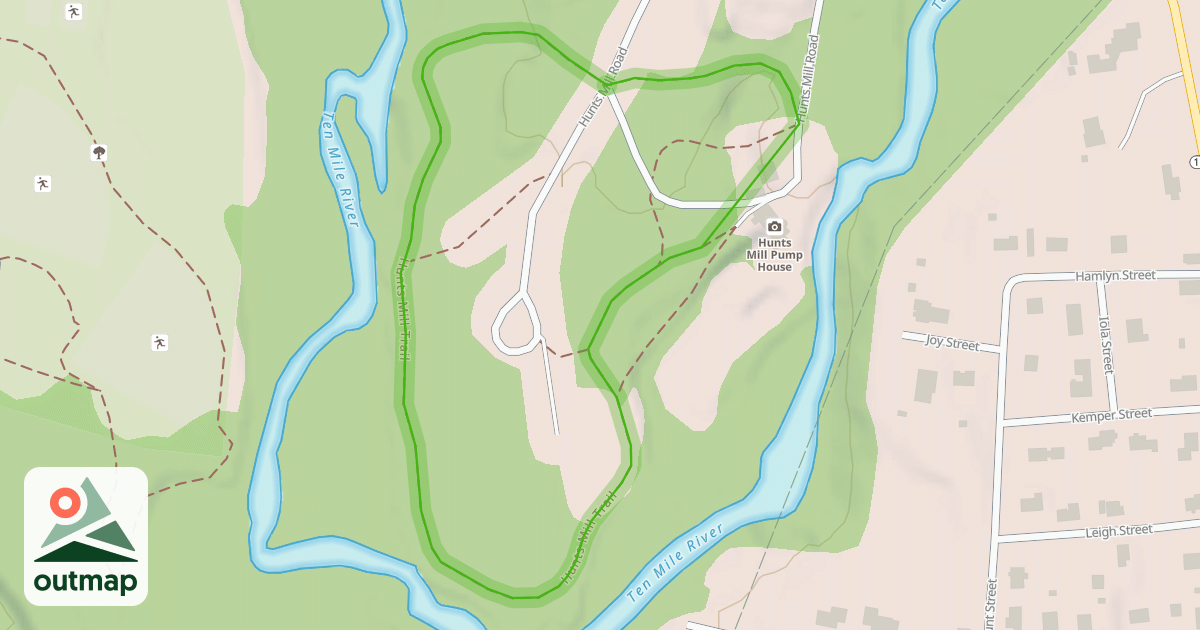 Map of Hunts Mill Trail