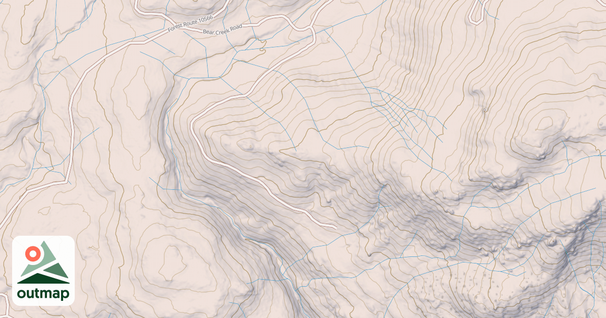 Map of BEAR CREEK ROAD