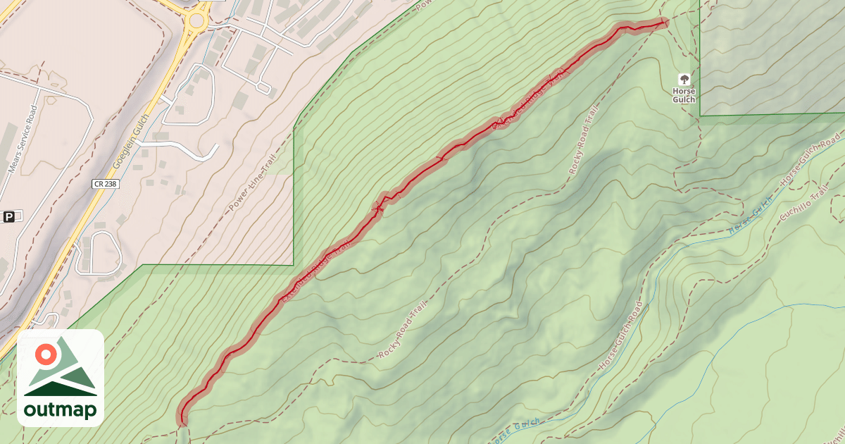 Map of Extended Ridge Trail