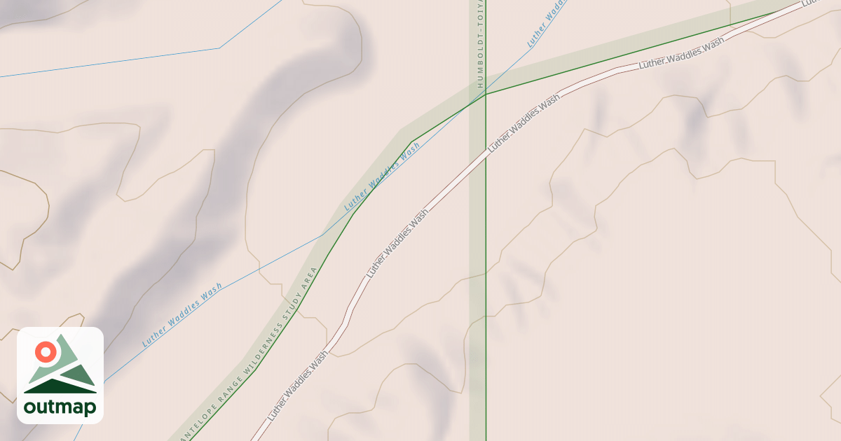 Map of LUTHER WADDLES WASH ROAD