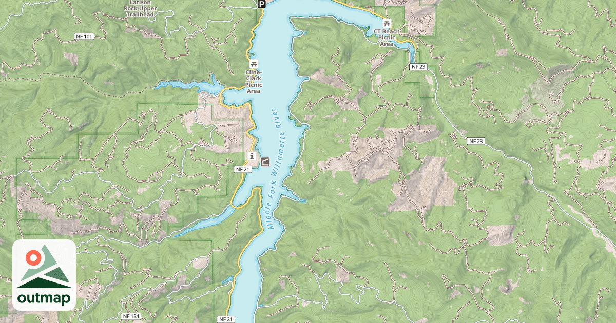 Map of EAST SHORE ROAD