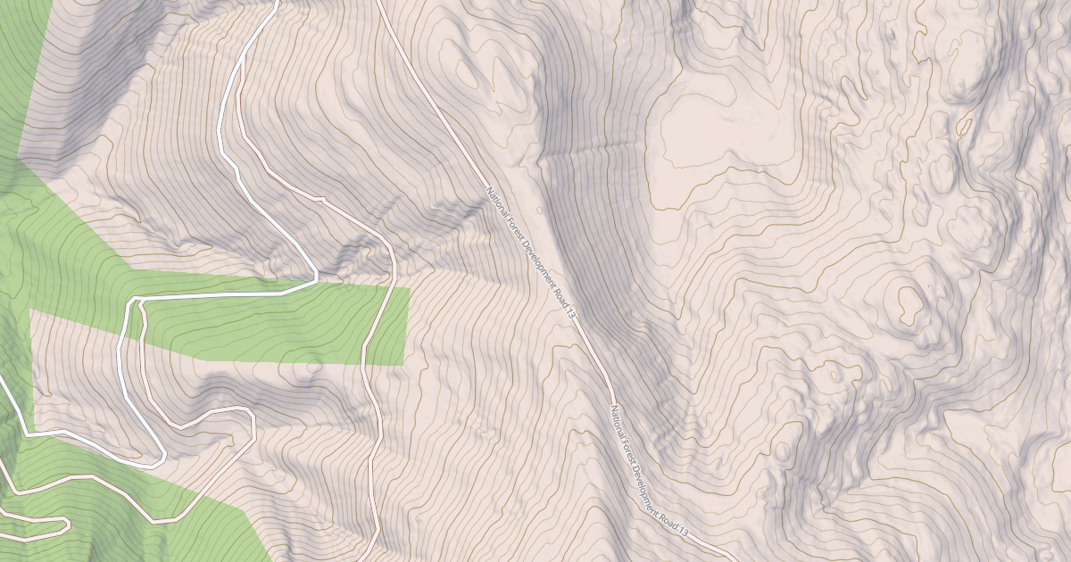Map preview of USFS Motor Vehicle Use Map Roads {09368780-3978-4390-8324-82772A048127}