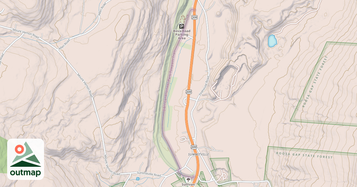Map of D&H Canal Linear Park Towpath Trail