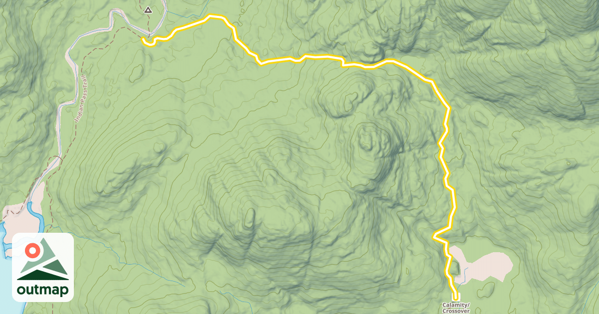 Map of Calamity Brook - Indian Pass Crossover Trail