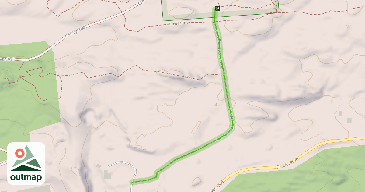 Map of State Forest Access Road