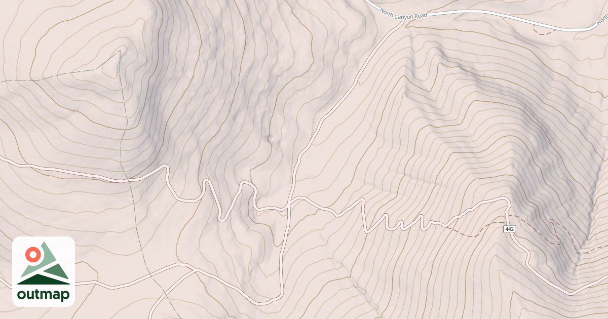 Map of SOUTH FORK NORTH CANYON