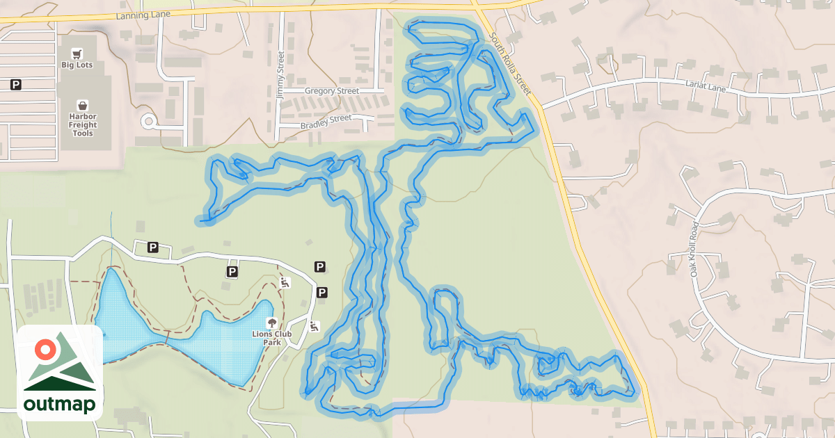 Map of Lion's Club MTB Trail