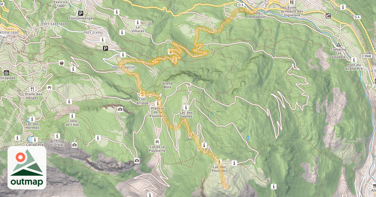 Map of Les Têtes — Les Vigneaux