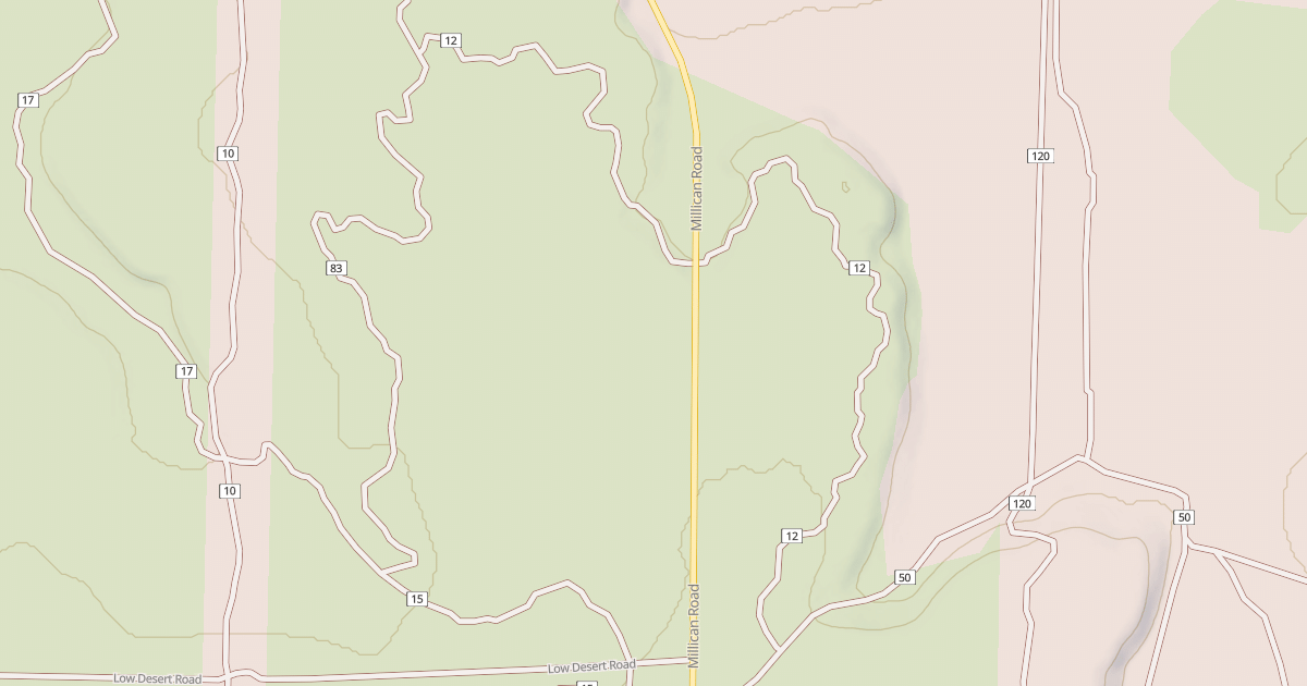 Map preview of Millican Plateau Tr12
