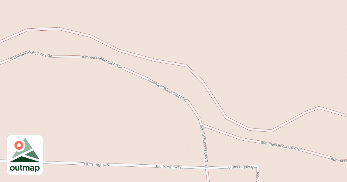 Map of Bummers Roost Trail