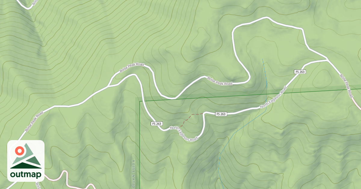 Map of BOISE PEAK
