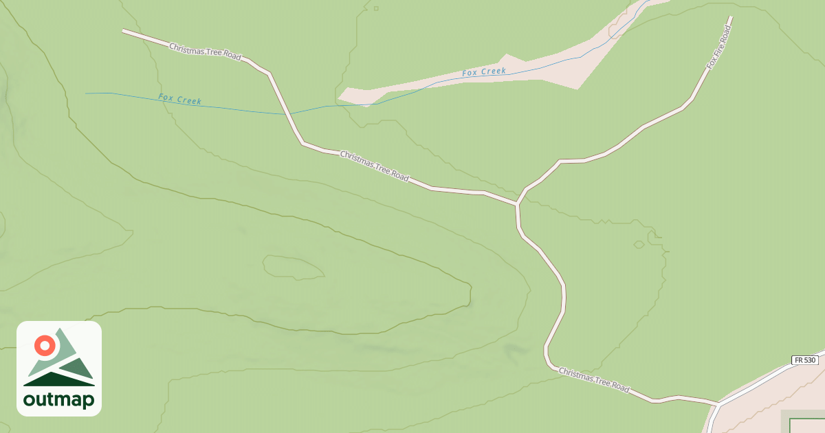 Map of CHRISTMAS TREE RD