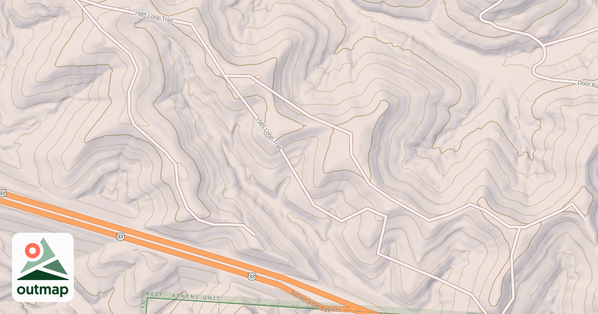 Map of 1985 LOOP WEST TRAIL