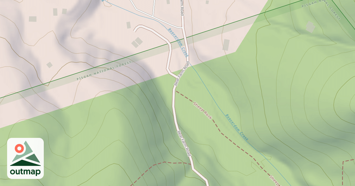 Map of YOUNG PISGAH MTN