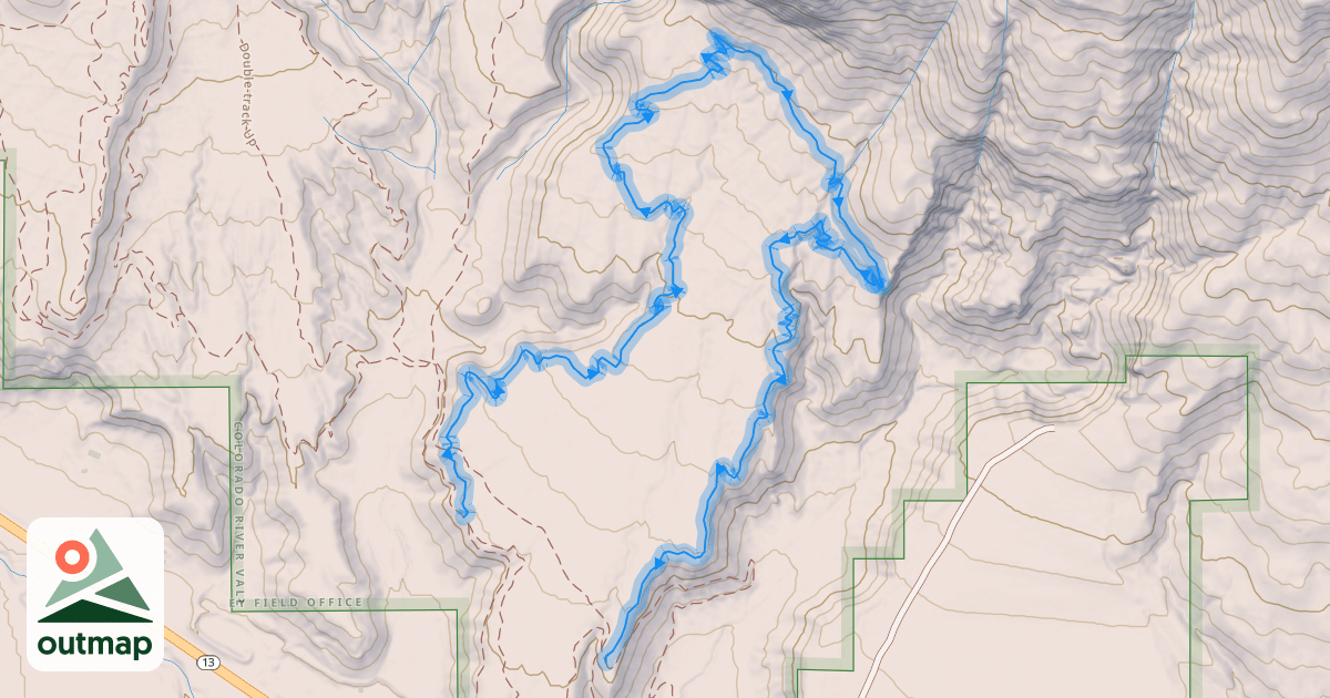 Map of Miller High Life Trail