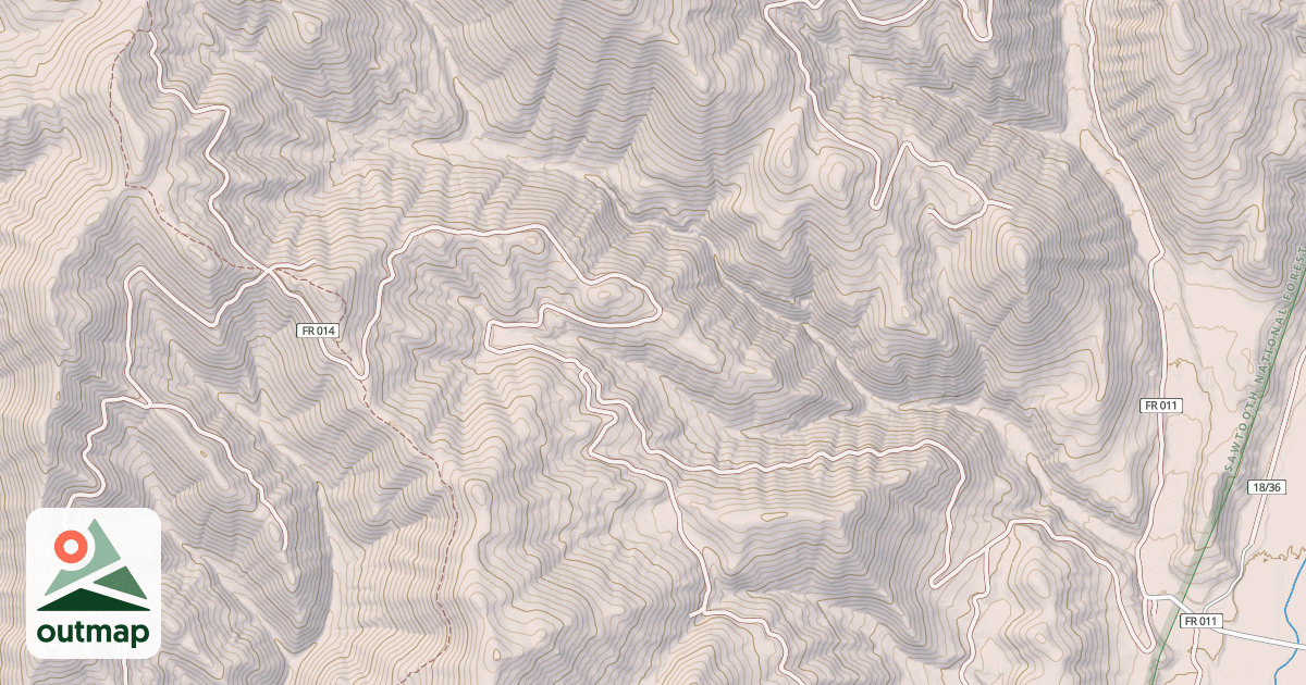 Map of O P CREEK