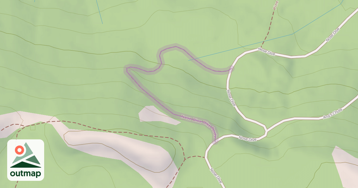 Map of Nose Dive Bike Route