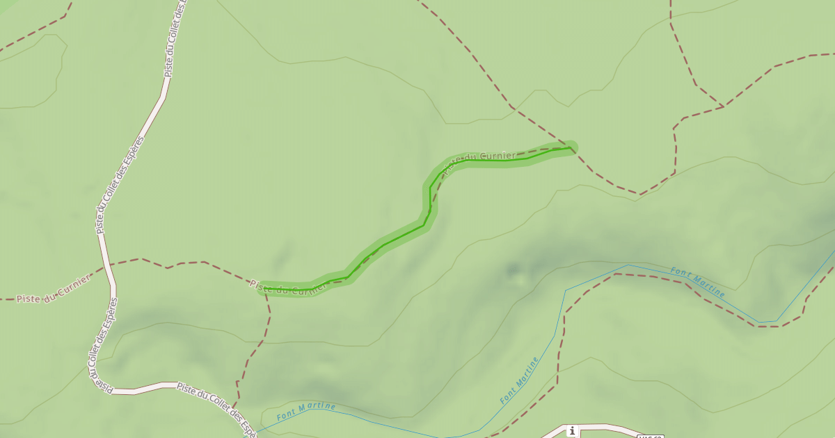 Map preview of Piste du Curnier