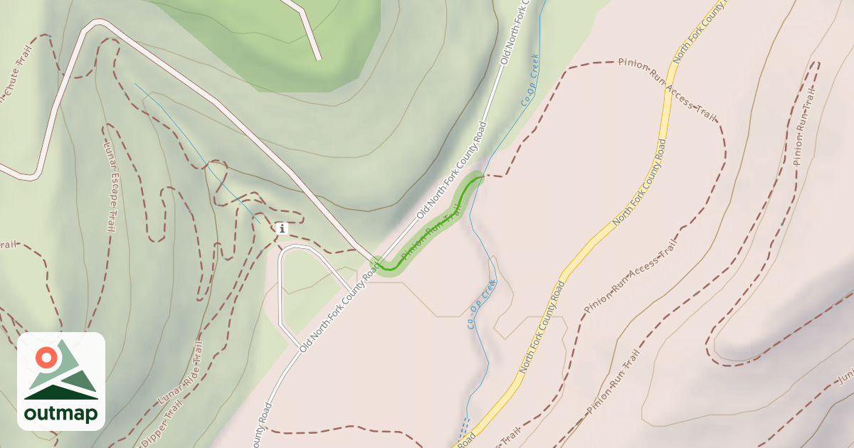 Map of Pinion Run Trail