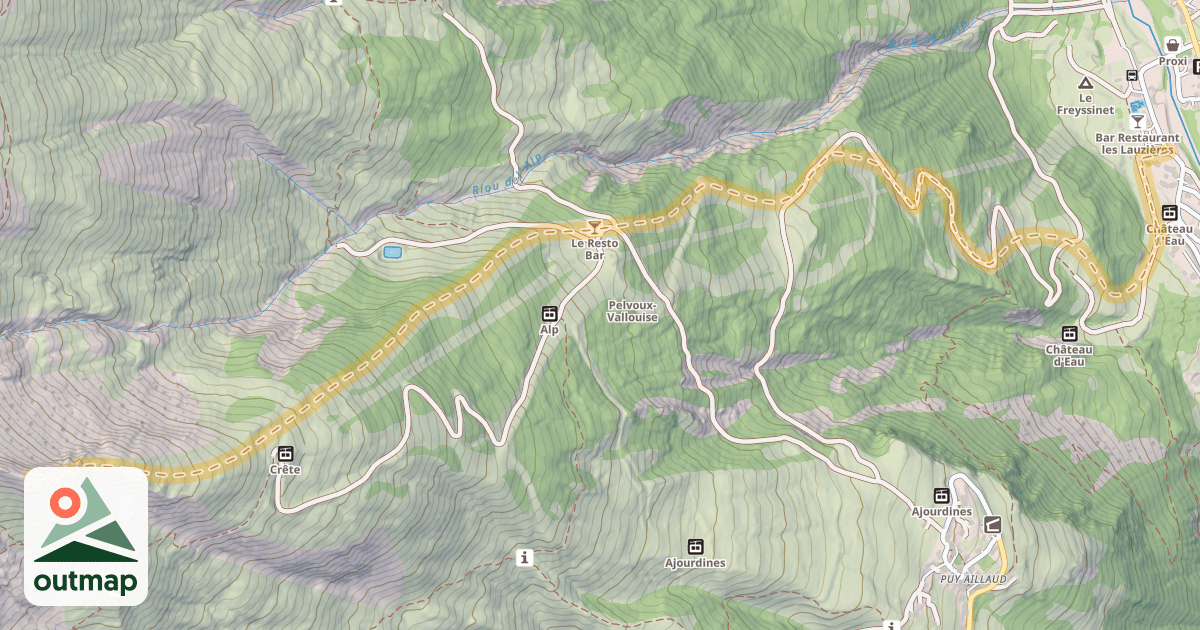 Map of Croix du Chastellet — Pelvoux