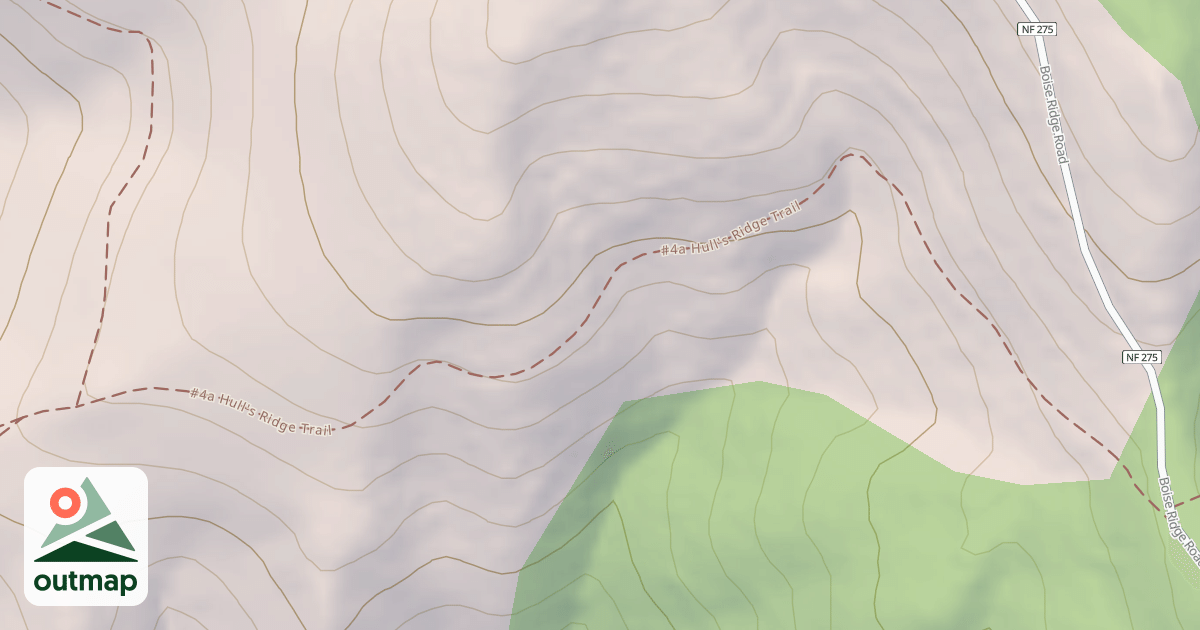 Map of Hulls Ridge