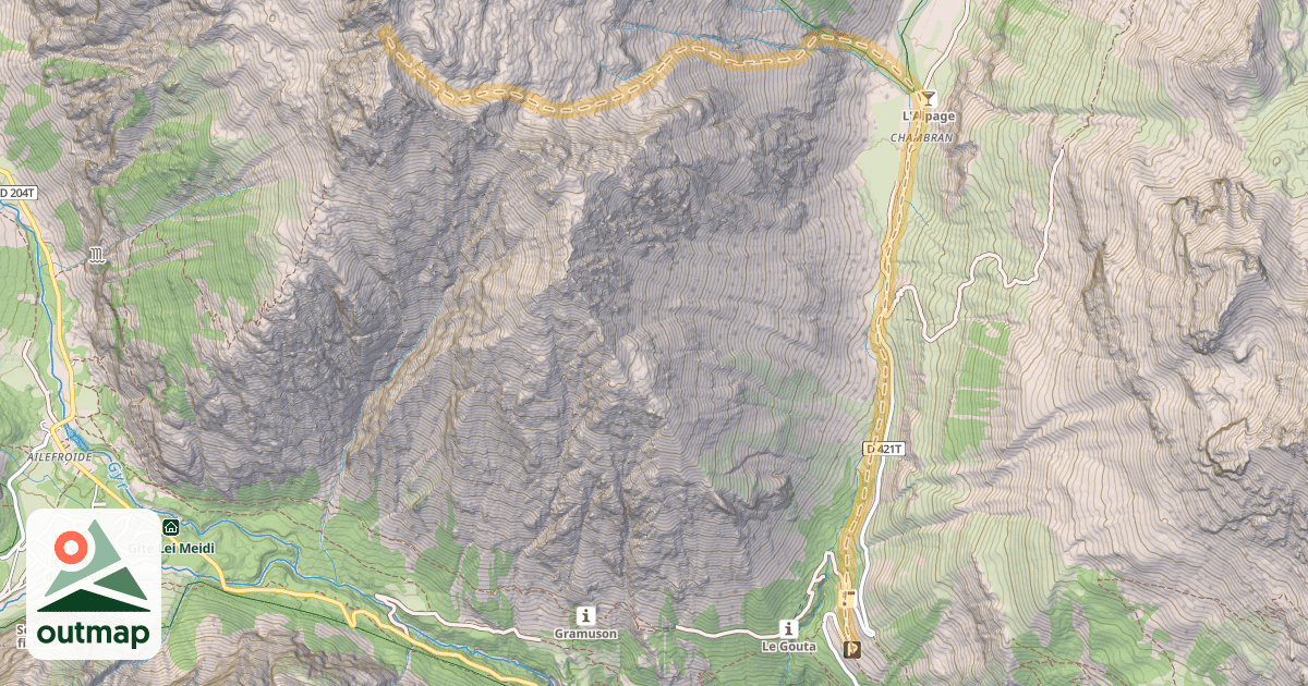 Map of Col du Paillon — Les Choulières