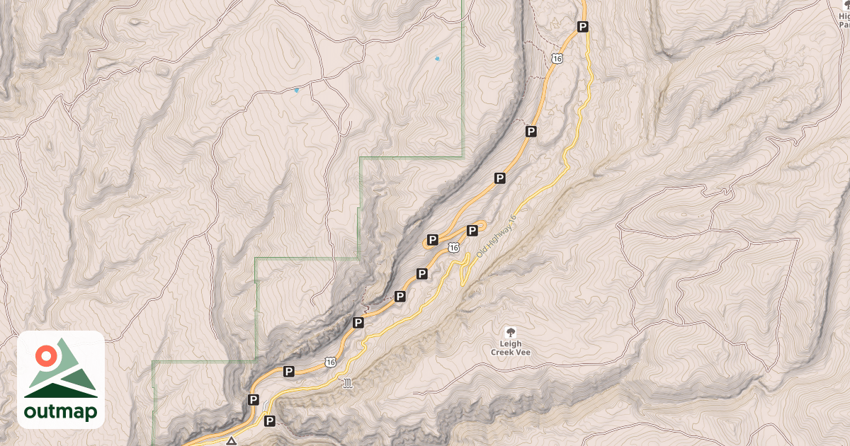 Map of OLD HIGHWAY 16