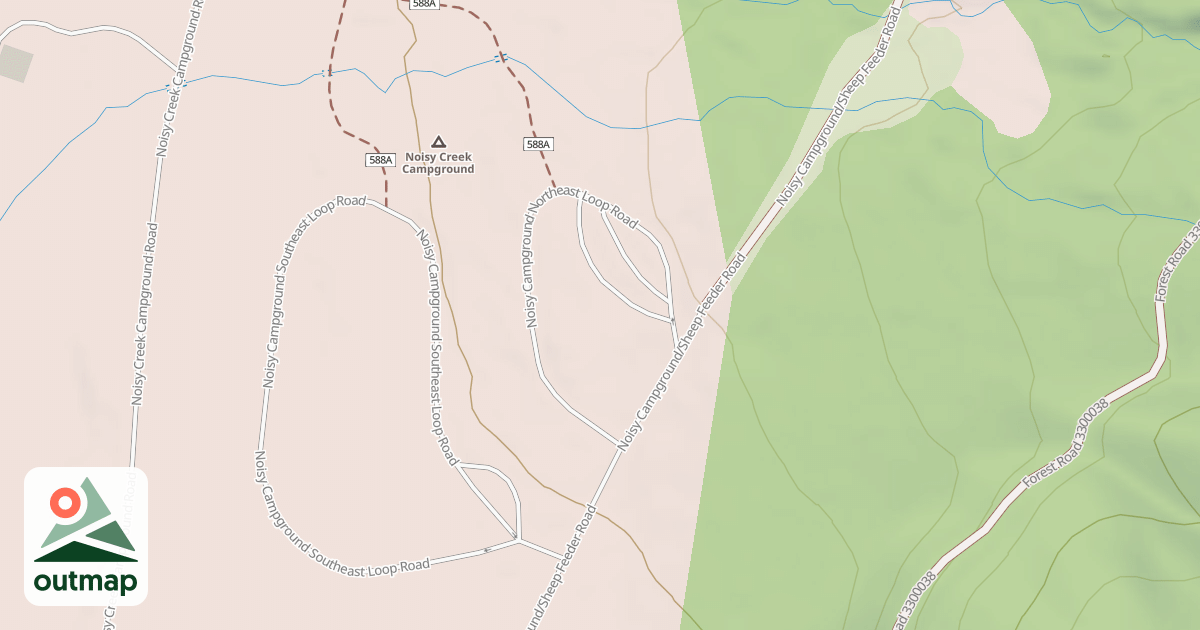 Map of NOISY CAMPGROUND NE LOOP