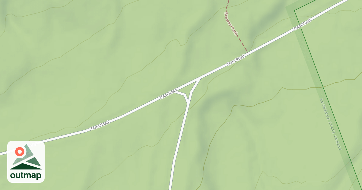 Map of Rothrock State Forest Seven Mountains Snowmobile Trails