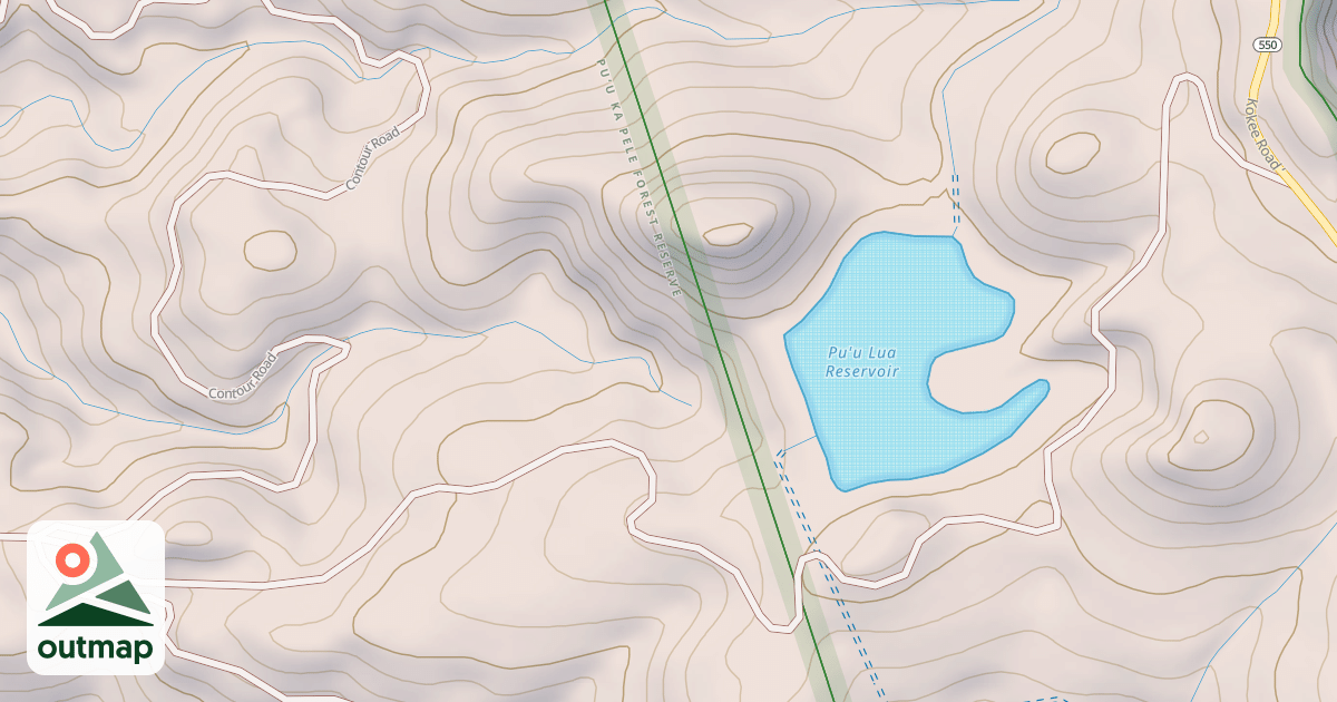 Map of Haeleele Ridge Road