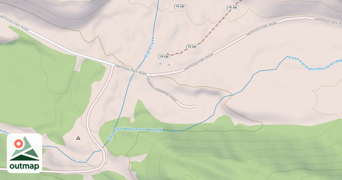 Map of HOOLEYS HIDEAWAY