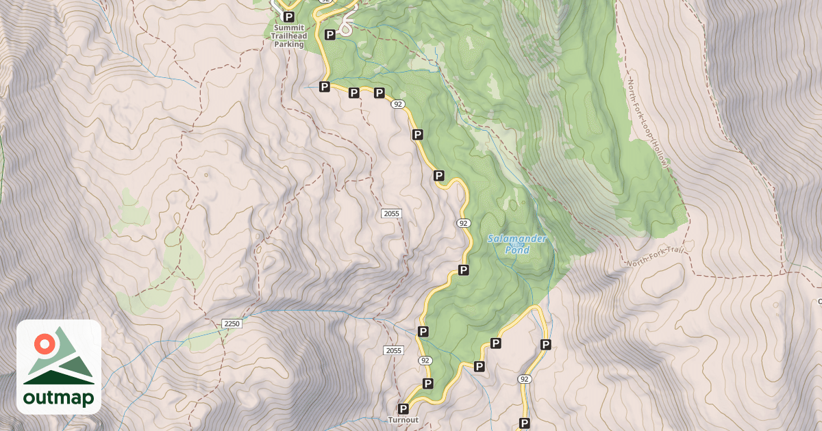 Map of Alpine Loop Winter