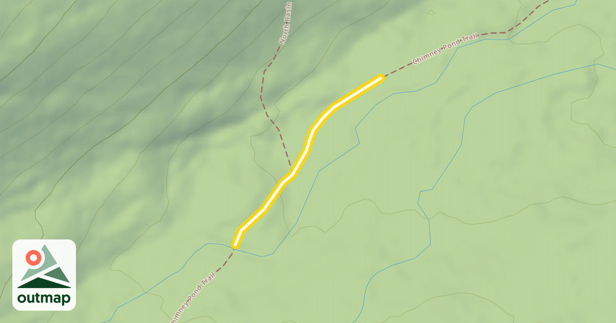 Map of Chimney Pond Trail