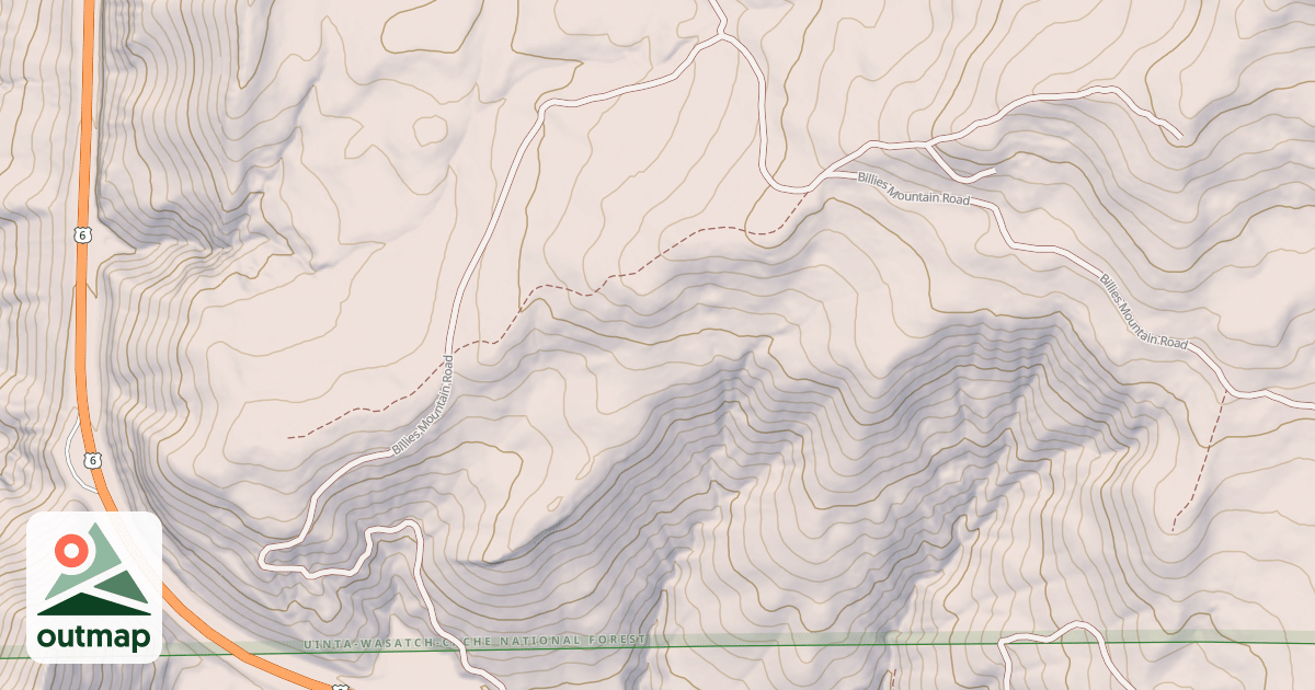 Map of BILLIES MOUNTAIN