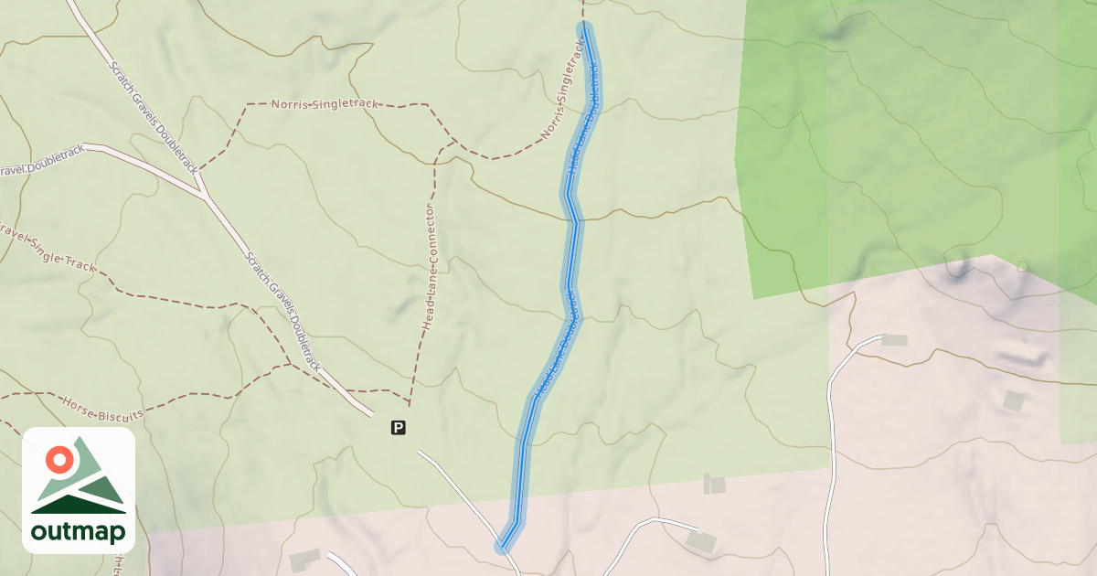 Map of Head Lane Doubletrack