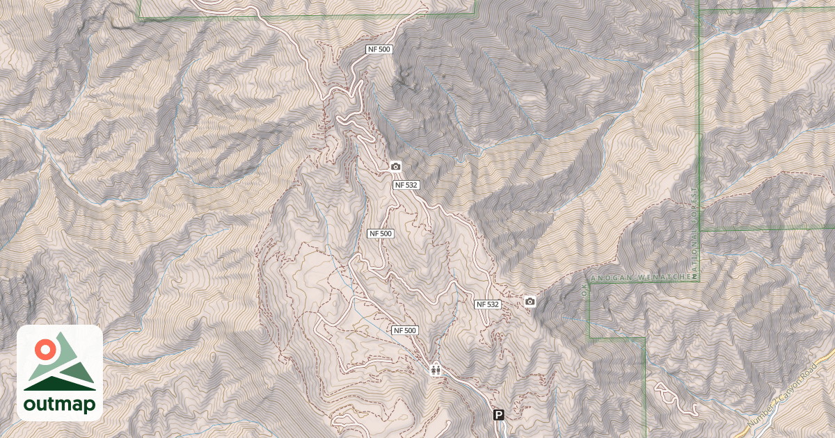 Map of HORSE LAKE MTN ROAD