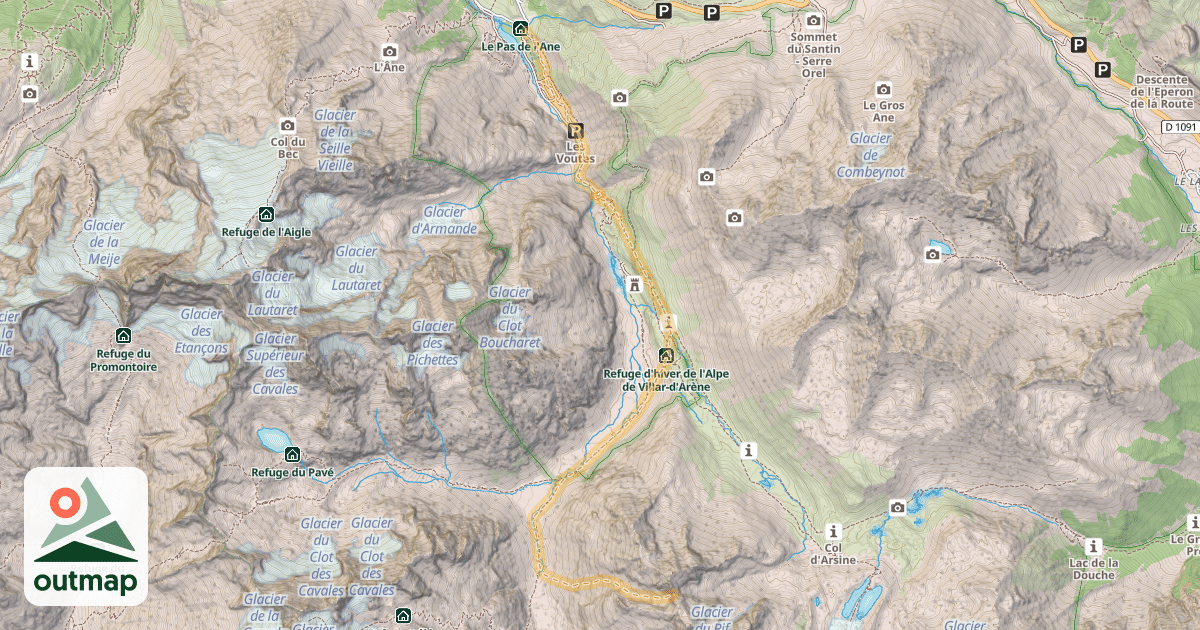 Map of Brèche Gaspard — Pied du Col